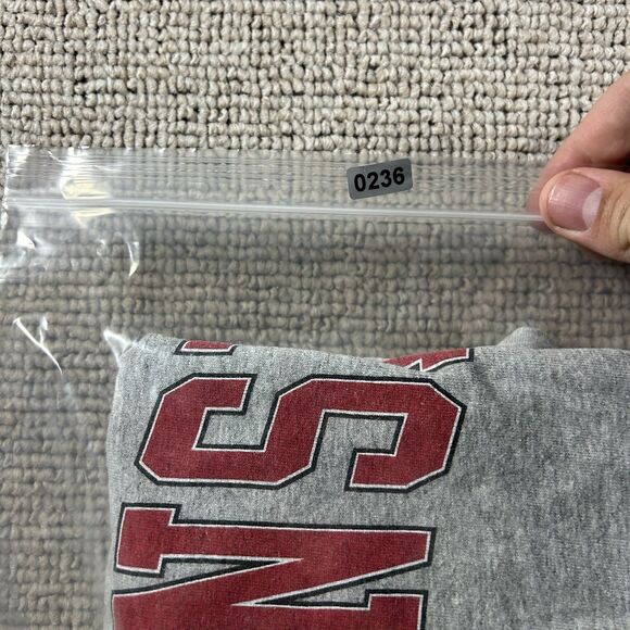 Vintage Wisconsin Badgers Graphic Shirt Mens XXL Spell Out Gray University Y2K - Picture 8 of 8